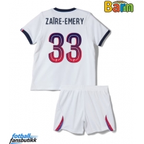 Paris Saint-Germain Warren Zaire-Emery #33 Bortedraktsett Barn 2026-27 Kortermet (+ Korte bukser)